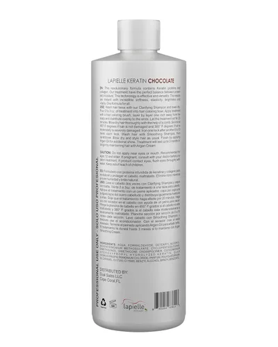 Vista 2 de Queratina brasileña con aceite de argán, para cabello seco y dañado, solo uso profesional (16 onzas líquidas).