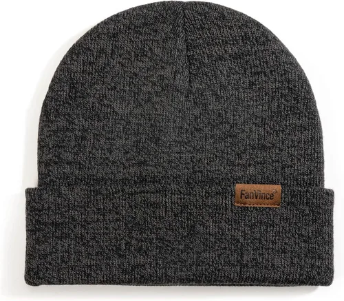 Vista 3 de Beanie for Men Winter Thermal Cuffed Knit Hat Warm Gifts Womens Beanies