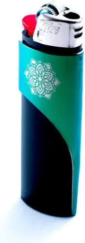 Vista 12 de Kasher Estuche para encendedor de mandala con encendedor, construcción elegante y duradera, herramienta multiusos ligera, portátil, accesorio