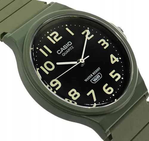 Vista 2 de Casio Watch only time Unisex Green Resin Black dial MQ-24UC-3BEF, Green, Strap