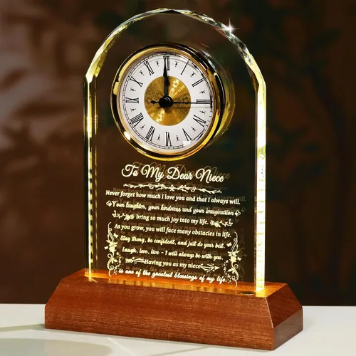 Vista 18 de Arikyrist Reloj de cristal, regalos cristianos para mujeres, ideas Biblia con flor