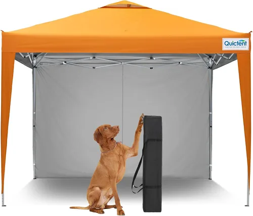 Vista 15 de Quictent Tienda de campaña desplegable de 10 x 10 pies sin pared lateral, cenador de instalación instantánea para 1 persona, portátil y compacto