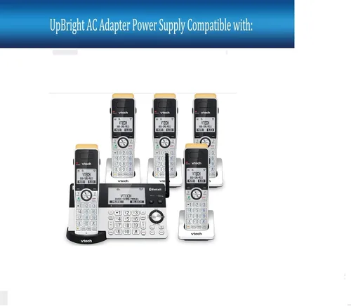 Vista 2 de UpBright Adaptador de 6V CA/CC compatible con VTech IS8151 IS8151-3 IS8151-4 IS8151-5 Auricular DECT 6.0 Teléfono inalámbrico A318-060040W-US1