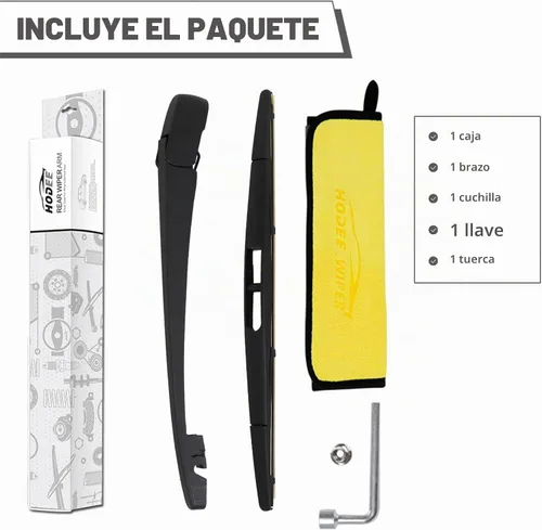 Vista 6 de Juego de tuercas para brazo de limpiaparabrisas trasero para Subaru Crosstrek 2018-2023, conjunto de limpiaparabrisas trasero con cubierta de tapa