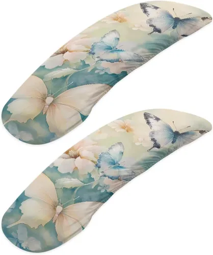 Vista 26 de Fundas para reposabrazos de silla de escritorio con estampado de estrellas de gato, 2 fundas elásticas para reposabrazos de silla de oficina, a