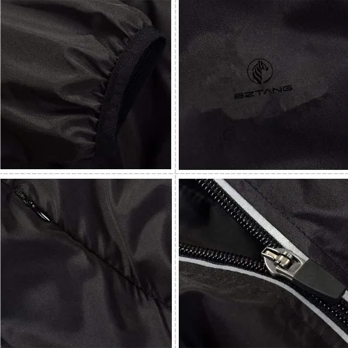 Vista 3 de BZTANG WOLFBIKE - Chaqueta de ciclismo de jersey, rompevientos impermeable
