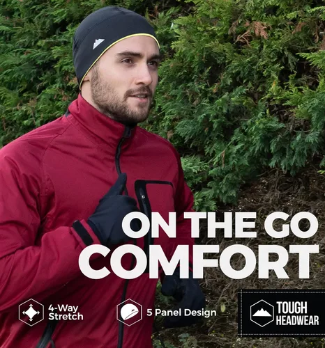 Vista 6 de Skull Cap Helmet Liner Running Beanie - Winter Thermal Under Helmet Cycling Head Hat - Ultimate Moisture Wicking Performance