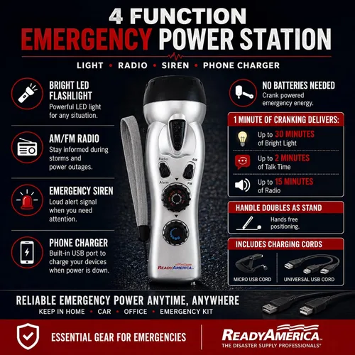 Vista 9 de Ready America Linterna de emergencia.