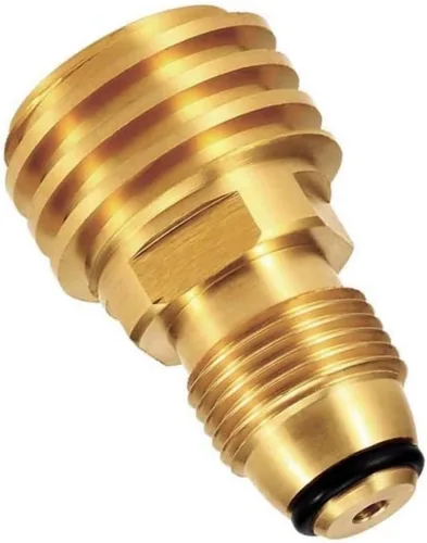 Vista 6 de Convierte la válvula de servicio POL de propano LP TANK a QCC (Tipo 1) Adaptador de latón con salida Regualtor