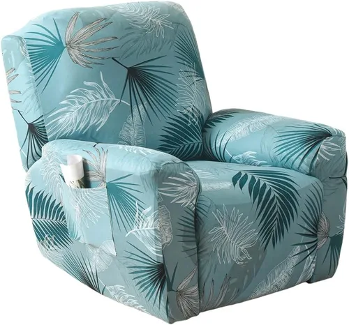 Vista 36 de Fundas elásticas para sillas reclinables, 4 piezas, fundas estampadas Lazyboy para sillón reclinable Lazyboy, funda de elastano suave para silla