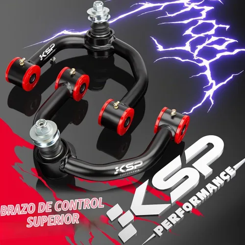Vista 6 de KSP PERFORMANCE - Brazos de control superiores delanteros, ajustables de 2 a 4 pulgadas, 2 piezas, negros