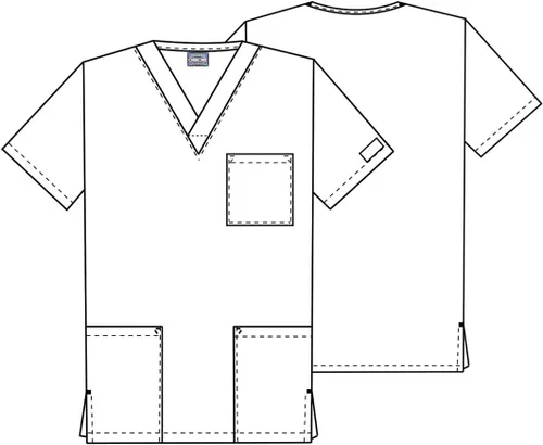 Vista 4 de Cherokee Big and Tall Originals Unisex V-Neck Scrubs Top