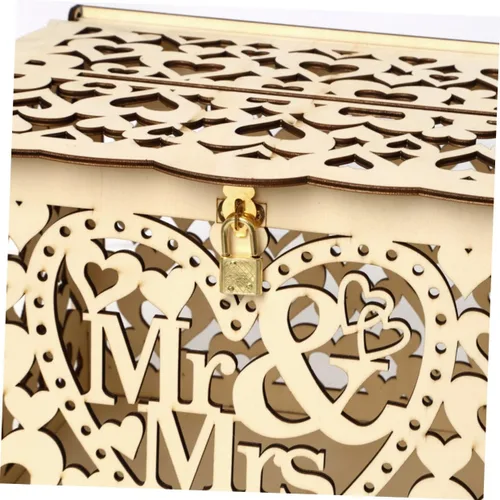 Vista 8 de LIFKOME 2pcs Box Wedding Envelope Holder De Wedding Money Holder Adult Piggy Bank Decorative Container Money Saving Bank Piggy Bank for Adults