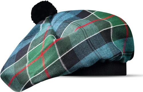 Vista 37 de Sombrero escocés Tam o Shanter Gorro escocés Tartan P.V Tartan (poliviscosa) Mezcla de lana con pompón Talla única para todos.