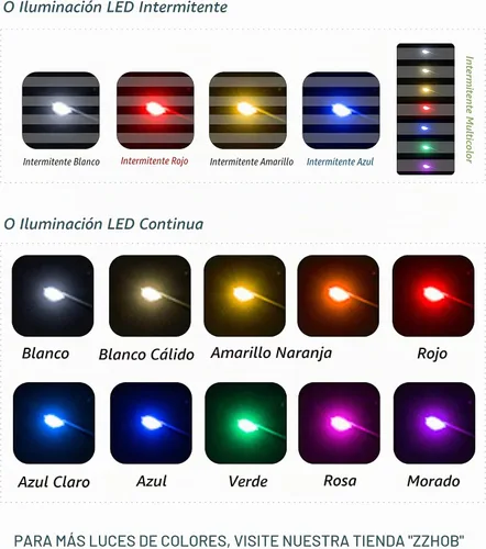 Vista 5 de 50 piezas pre-cableadas micro LED pre-soldadas 0402 SMD LED con accesorios de montaje para la construcción de modelos principiantes
