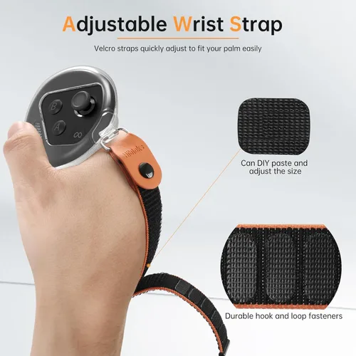 Vista 5 de Hibloks Upgraded Controller Grips Cover Compatible with MetaOculus Quest 3 Accessories,Silicone Cover with Non-slip Texture, Thumb Massage Design