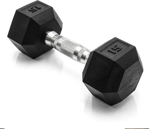 Vista 92 de CAP Barbell Peso de la mancuerna hexagonal recubierta, individual, 10-120 libras, múltiples opciones