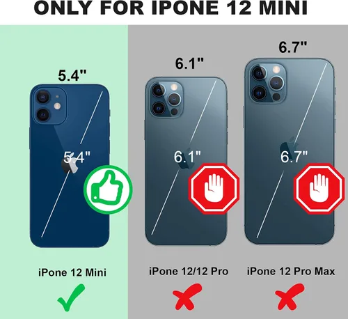 Vista 2 de Silverback Funda transparente diseñada para iPhone 12 Mini con soporte de anillo, TPU suave que absorbe los golpes, a prueba de golpes, para Apple