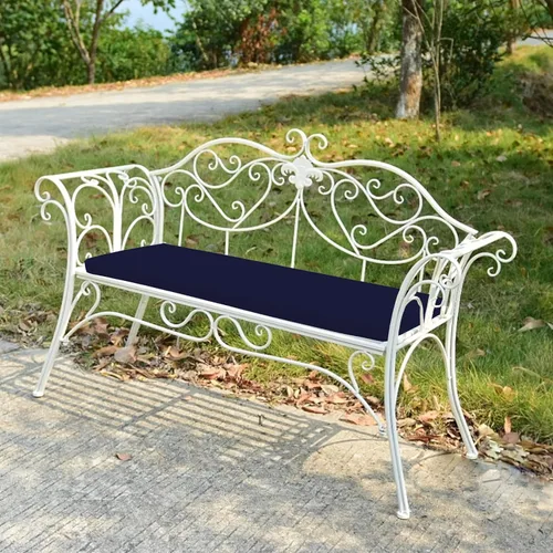 Vista 10 de Cojín impermeable para silla de banco para interior y exterior, cojín de asiento para jardín largo