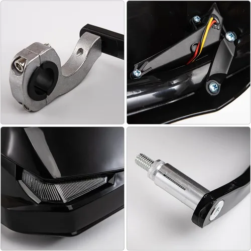 Vista 4 de Protectores de mano universales para motocicleta de 0.866 in, 0.984 in, 1.102 in, protector de manos para motocross, protector de cepillo para bici