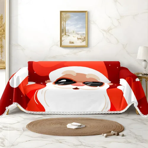 Vista 8 de Funda de sofá con estampado de muñeco de nieve de Navidad, fundas de sofá para sillón, funda resistente a las manchas, protector universal de muebles