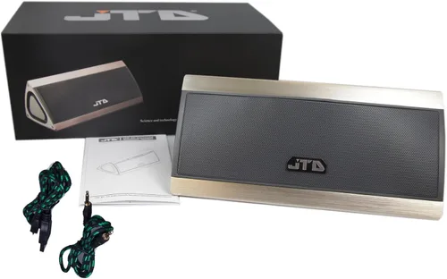 Vista 8 de JTD - Altavoz Bluetooth inalámbrico portátil con sonido estéreo envolvente 3D y carcasa de metal completo, inalámbrico, manos libres, 8 horas