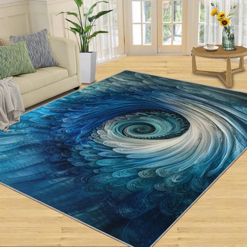 Vista 18 de Autumn Forest Rugs for Bedroom, Lake Forest Area Rug, Landscape Photo Rugs for Living Room, Indoor Non-Slip Rug, Machine Washable Carpet for Front