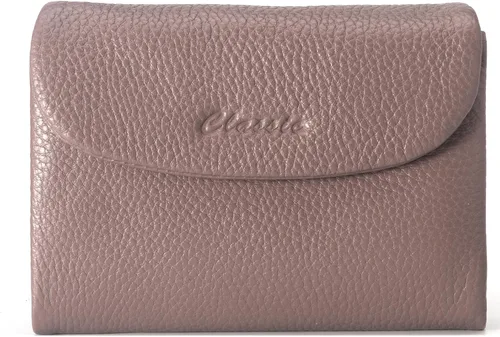 Vista 9 de Billetera para mujer, de piel auténtica, billetera de gran capacidad con tarjeteros, ventana de identificación, bolsillos con cremallera, cierre