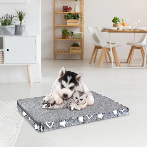 Vista 9 de VANKEAN - Tapete reversible para jaulas frío/cálido, impermeable, lavable, firme, S-XXL gris