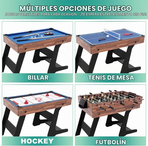 Vista 5 de RAYKEEP 4-in-1 Foldable Multi Game Table for Home, Game Room