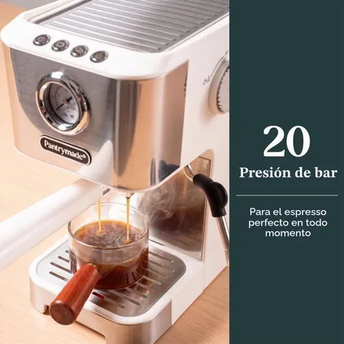 Vista 2 de Pantrymade Máquina de café expreso de 20 bar con espumador de leche