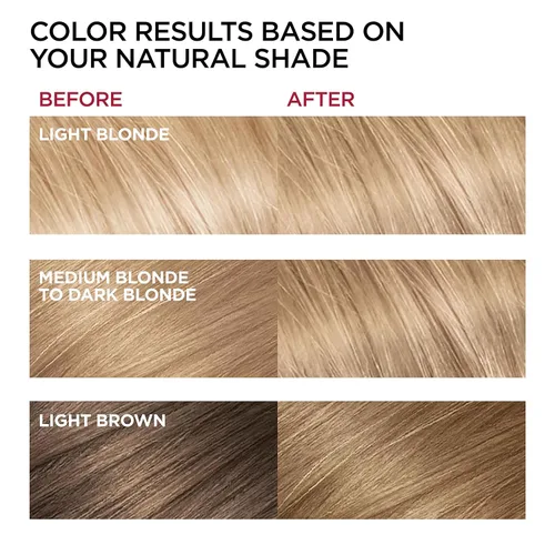 Vista 4 de L'Oreal Paris Superior Preference Sistema de cuidado del color, multicolorfantasía (8 Medium Blonde)