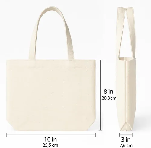 Vista 4 de Mini bolsas de lona de 10 x 8 x 3 pulgadas para pintura de tela, bolsa resistente de algodón, bolsas de regalo resistentes