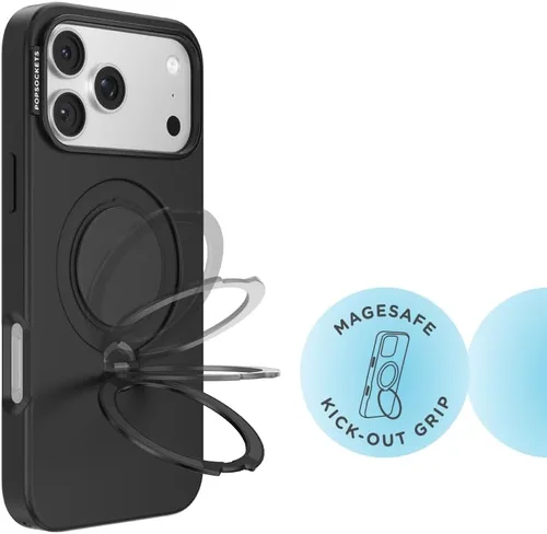 Vista 5 de PopSockets Funda para iPhone 17 Pro Max con MagSafe, color negro