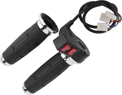 Vista 4 de 1 par de empuñaduras eléctricas del acelerador, acelerador de 3 velocidades con engranaje de avance y marcha atrás para triciclos eléctricos