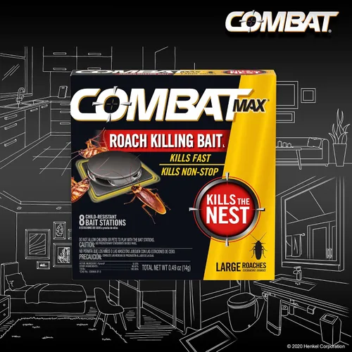 Vista 4 de Combat Max - Cebo para matar cucarachas grandes, 8 unidades (paquete de 1)