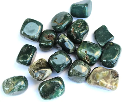 Vista 32 de Jet Amazonite - Piedra rodada de 3.53 oz aprox. de 0.75 a 1 pulgada con bolsa de terciopelo (Amazonita)