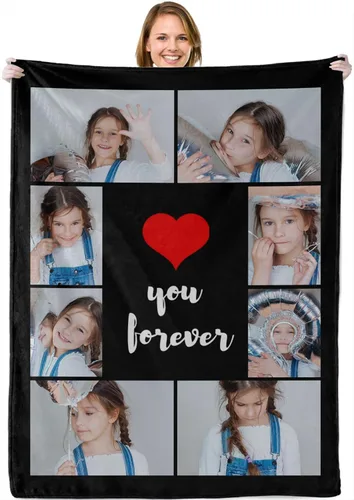 Vista 26 de Abybela Mantas personalizadas con fotos, mantas con fotos personalizadas con mis propias fotos, manta personalizada regalos para el día de la madre