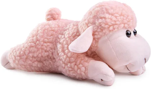 Vista 13 de Peluche de cordero de oveja, suave y lindo juguete de peluche de cordero negro, juguetes de peluche de ovejas para niños, regalos para niños