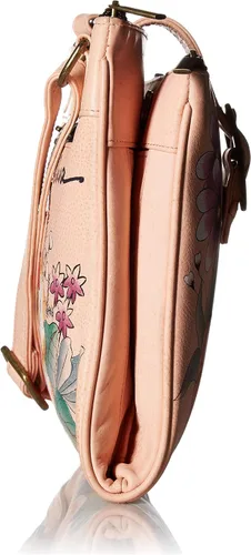 Vista 3 de Anna by Anuschka Genuine Leather Travel Organizer Triple Compartment - Hand-Painted Original Artwork