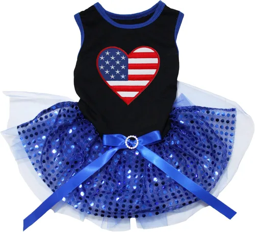 Vista 14 de petitebella cachorro perro ropa nacional corazón tema mascota vestido, XS, Australia