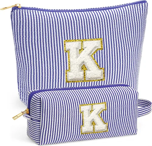 Vista 7 de Set de Bolsos de Maquillaje de Viaje - Bolso Inicial de Aseo de Viaje, Bolso de Cosméticos Portátil Bolso de Maquillaje de Viaje con Artículos Azul