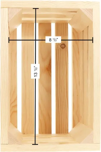 Vista 7 de LEISURE ARTS Buena caja de madera de madera, caja de madera sin terminar, cajas para exhibición, cajas para almacenamiento, madera sin terminar, 15