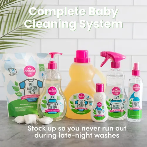 Vista 7 de Dapple Spray de limpieza multiusos para bebés y toallitas multiusos (paquete de 2) botella de 16.9 onzas líquidas, 30 toallitas de limpieza