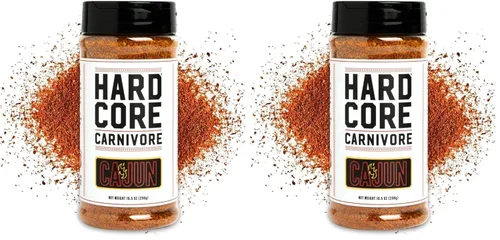 Vista 21 de Hardcore Carnivore Condimento cajún (agitador de 10.5 onzas) hecho en Texas, mezcla auténtica para gumbo, frijoles rojos y arroz, jambalaya y más