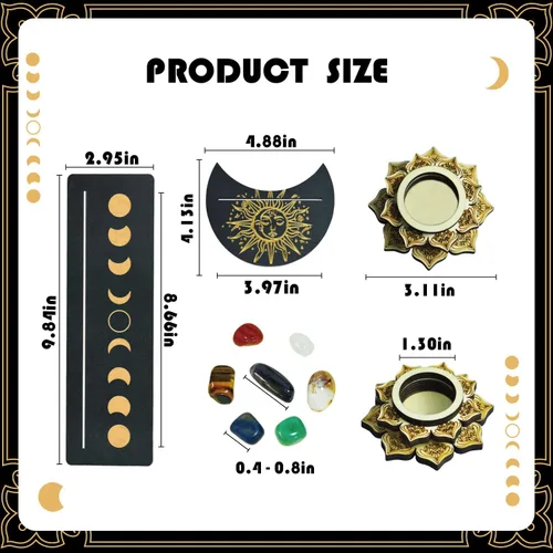 Vista 2 de Knana - Juego de 10 portatarjetas de tarot, accesorios para tarot