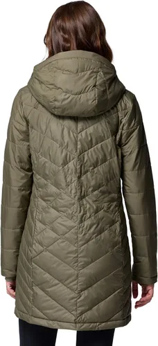 Vista 2 de Columbia Chaqueta larga con capucha Heavenly para mujer Verde (Stone Green)
