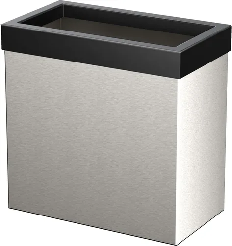 Vista 11 de Gatco Cubo de basura rectangular moderno, latón cepillado, cubo de basura de acero inoxidable con tapa extraíble, a prueba de fugas, capacidad de 3