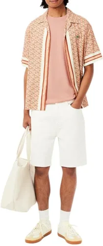 Vista 4 de Lacoste Camiseta clásica de manga corta con cuello redondo para hombre
