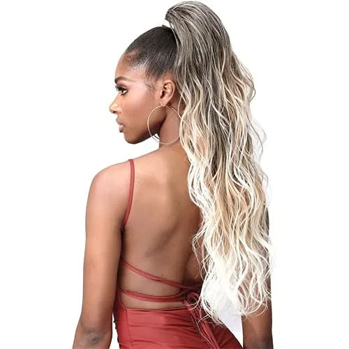 Vista 2 de Bobbi Boss - Mezcla de cabello humano Tress Up Cola de caballo de onda suelta de 28 pulgadas (TNAT/30)